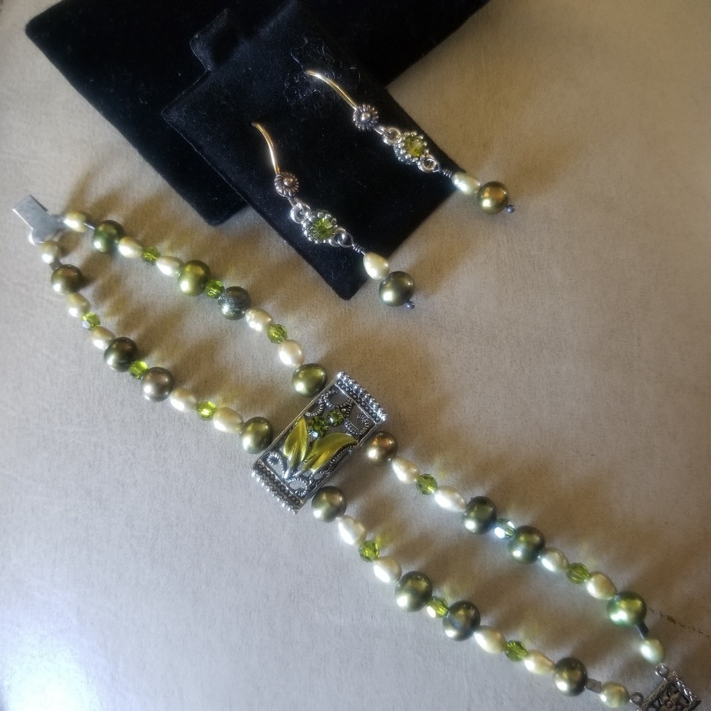 Green Fresh Water Pearls